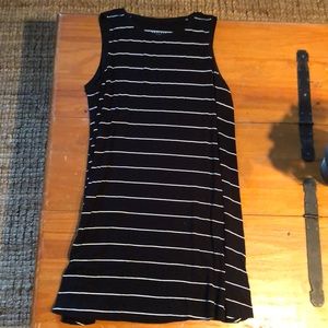AVA & VIV WOMENS SLEEVELESS DRESS BLACK WHITE 1X